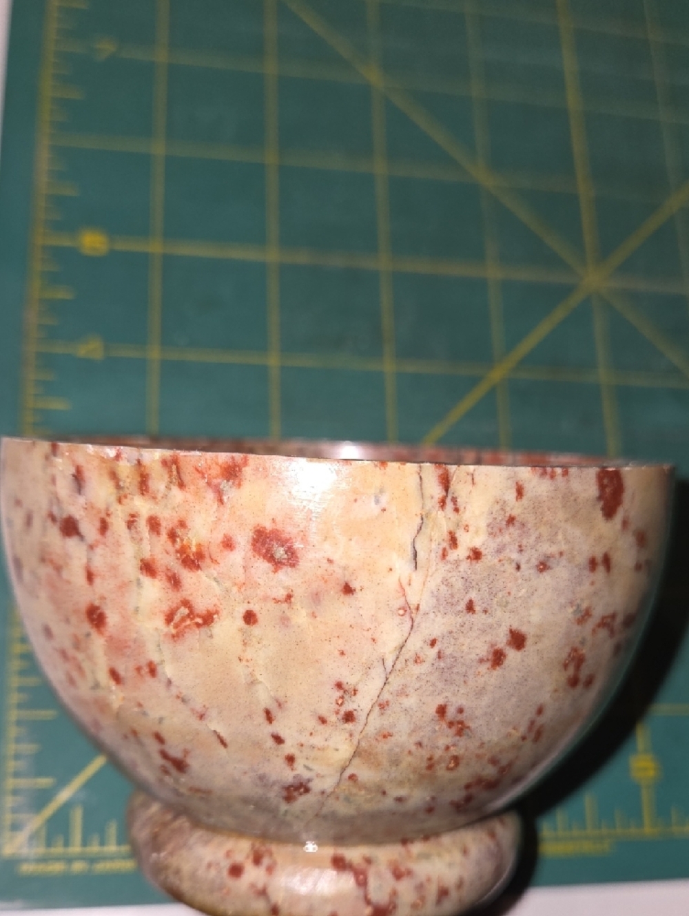 Polished Multicolor Stone Mortar & Pestle - Natural Brown and Cream - Picture 6 of 10